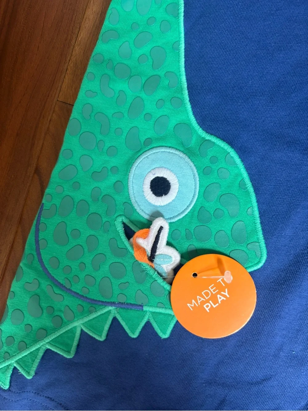 Gymboree Blue Tee with Green Chameleon Applique NWT